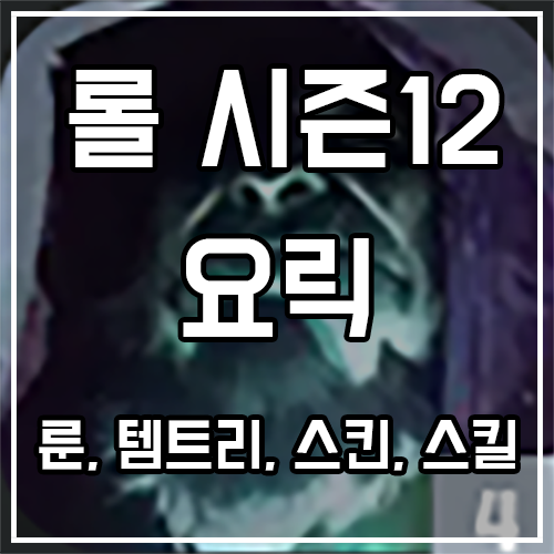 칼바람 요릭 룬, 템트리, 스킨 공략 칼바람 요릭 룬, 템트리, 스킨 공략