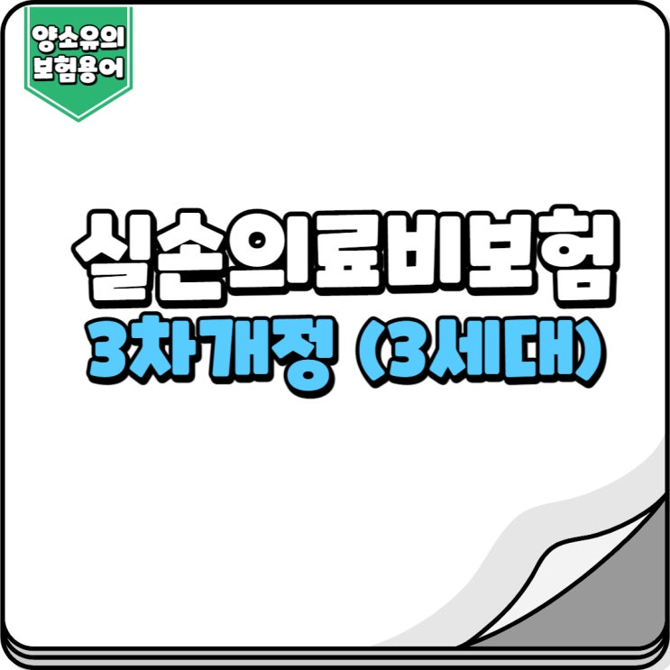  실손의료비보험 3세대 [3차개정]