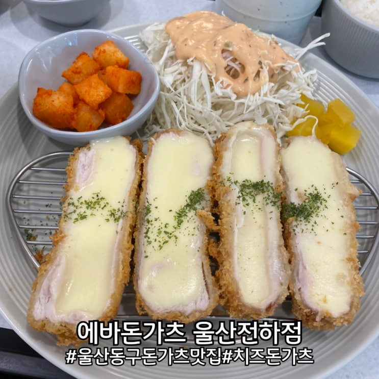 울산 동구 치즈돈가츠 찐 맛집! 배달되는 에바돈가츠 울산전하점!