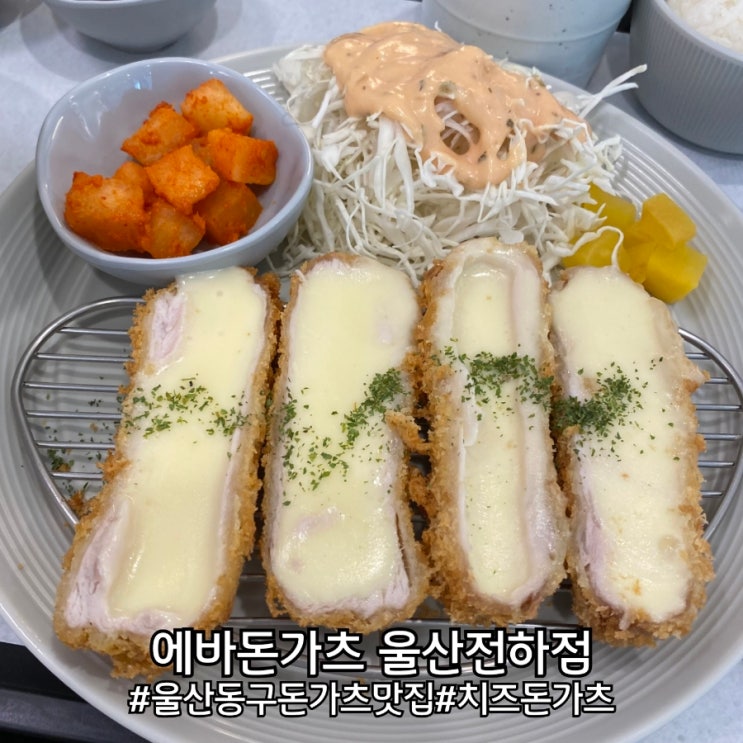  울산 동구 치즈돈가츠 찐 맛집! 배달되는 에바돈가츠 울산전하점!