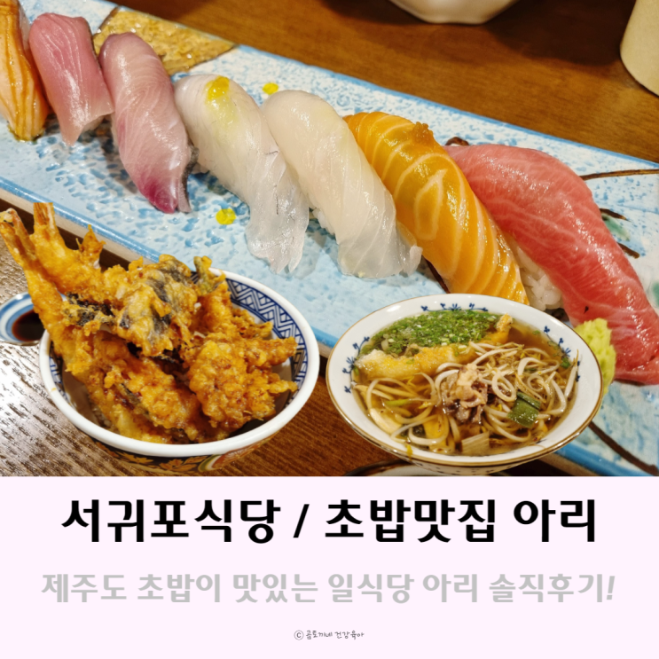 제주 초밥과 텐동이 맛있는 서귀포식당 아리 내돈내산 후기 제주 초밥과 텐동이 맛있는 서귀포식당 아리 내돈내산 후기