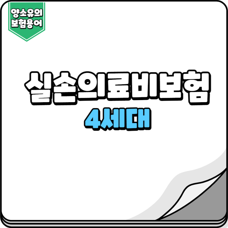  실손의료비보험 4세대 (광고아님, 정보성)