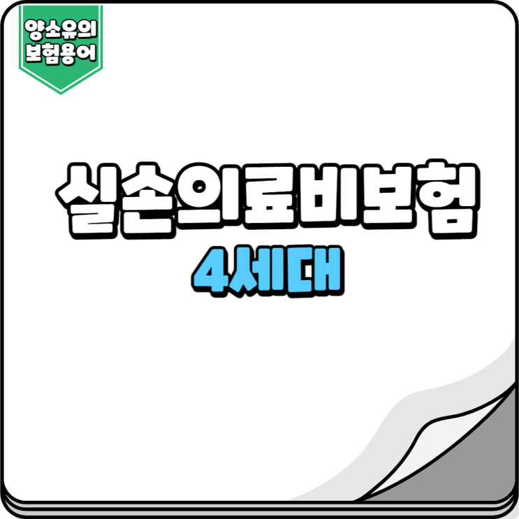 실손의료비보험 4세대 (광고아님, 정보성)