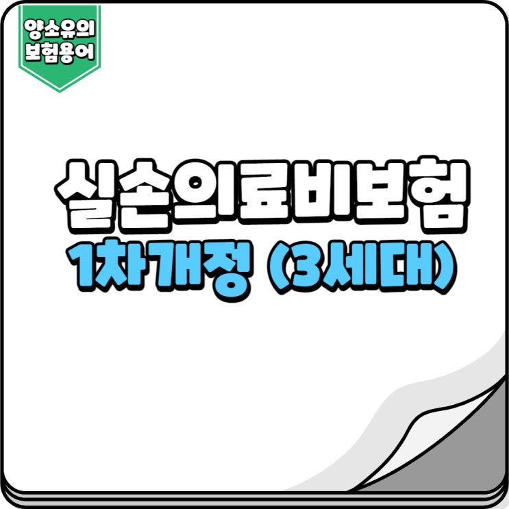  실손의료비보험 3세대 [1차개정]