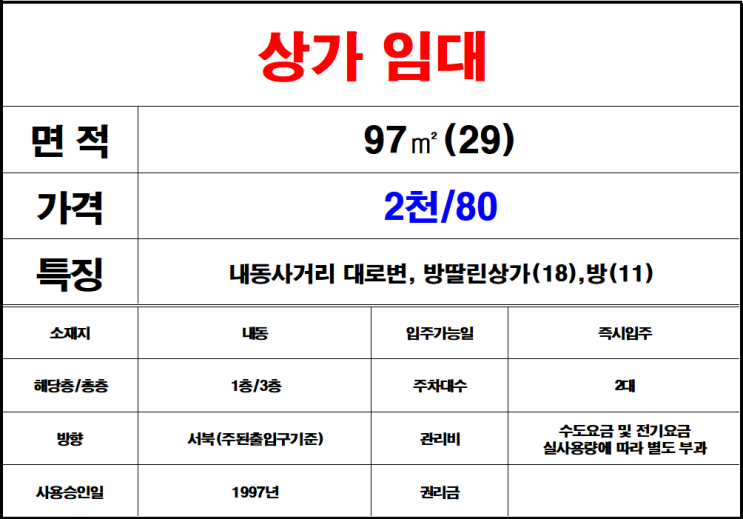  김해내동상가임대,내동사거리대로변1층상가임대