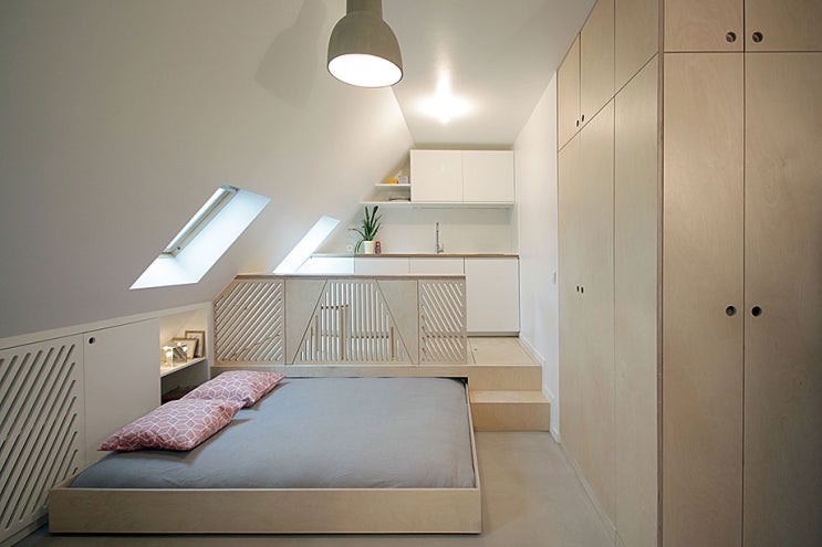 [주거공간]침대를 숨겨 공간을 넓힌 5평 원룸 인테리어 디자인