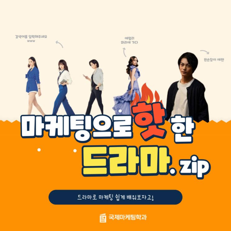  마케팅 배경 드라마 국제마케팅학과에서 알려드림!