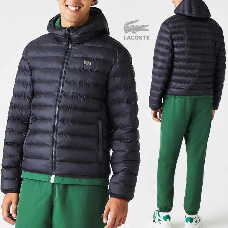 라코스테 22FW QUILTED 후드 경량 패딩 남성 점퍼 NV 라코스테 22Fw Quilted 후드 경량 패딩 남성 점퍼 Nv