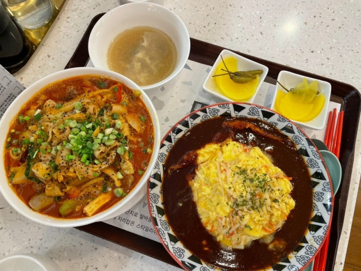  부천 중식당 전자방 현대백화점 중동점 곱창 탕면은 꼭 드세요