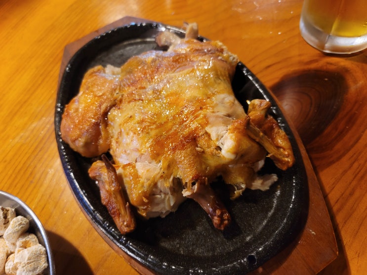  응암동통닭 꿀이야포차 누룽지통닭에 생맥주 한잔