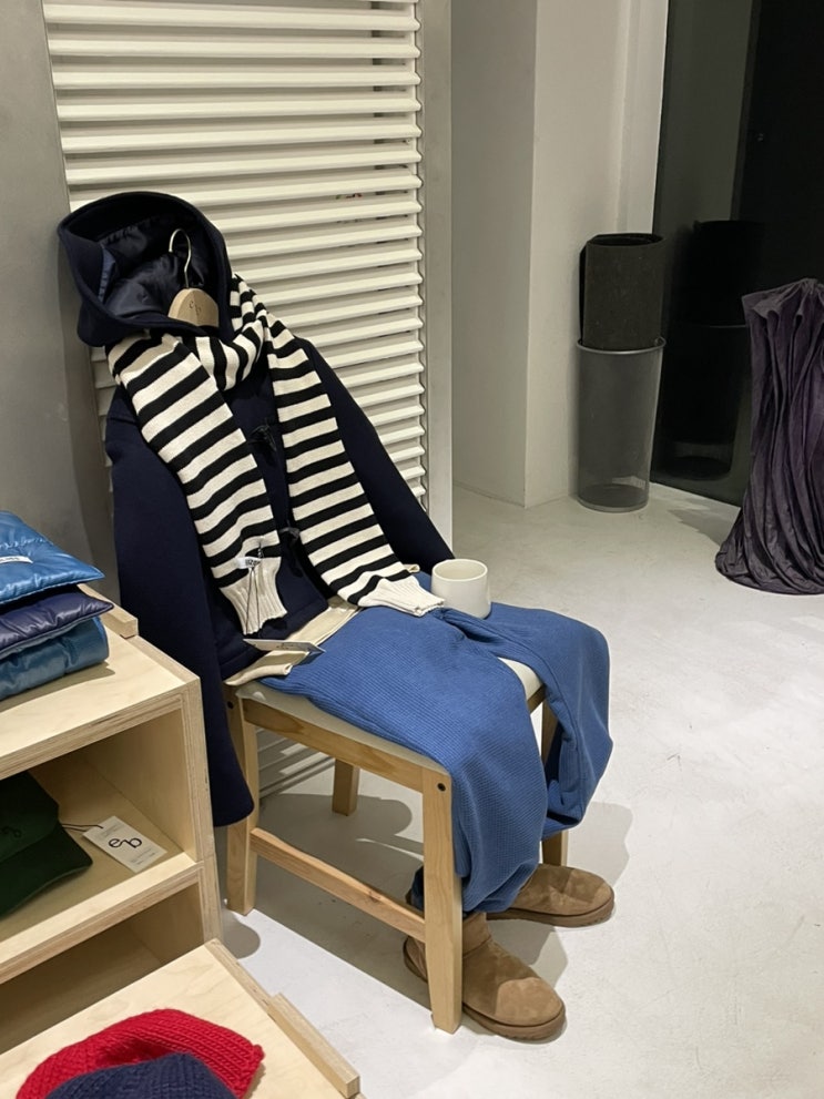  한남동 쇼룸 쇼핑 | 엔조블루스(ENZO BLUES) 팬츠, 코듀로이 오버핏 자켓, 포켓 카라 가디건