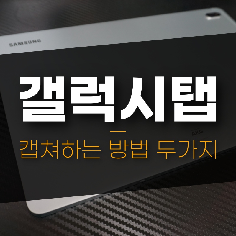 갤럭시탭 캡쳐 방법 두가지 - GalaxyTab 스크린샷 찍기