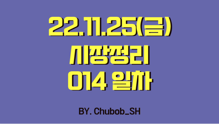  22.11.25(금) 시장정리 014일차