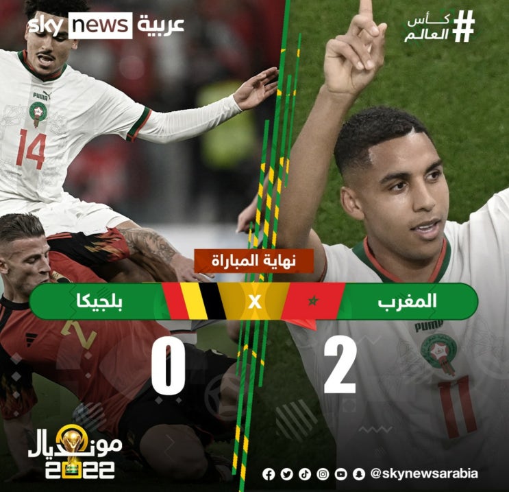 [카타르 월드컵] 모로코 벨기에 상대로 2대0 승리 또 하나의 파란