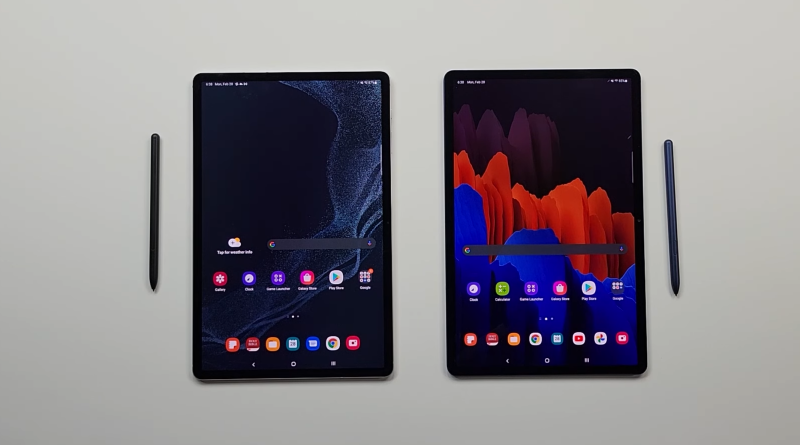 갤럭시탭 S7+ 갤럭시탭S8+ 갤럭시탭 s8 플러스 디스플레이 크기 배터리 가격 차이