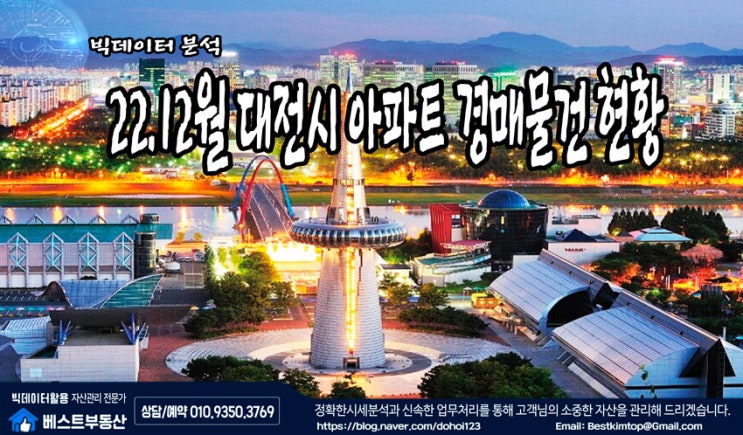  22.12월 대전시 아파트 경매물건 분석 !!!