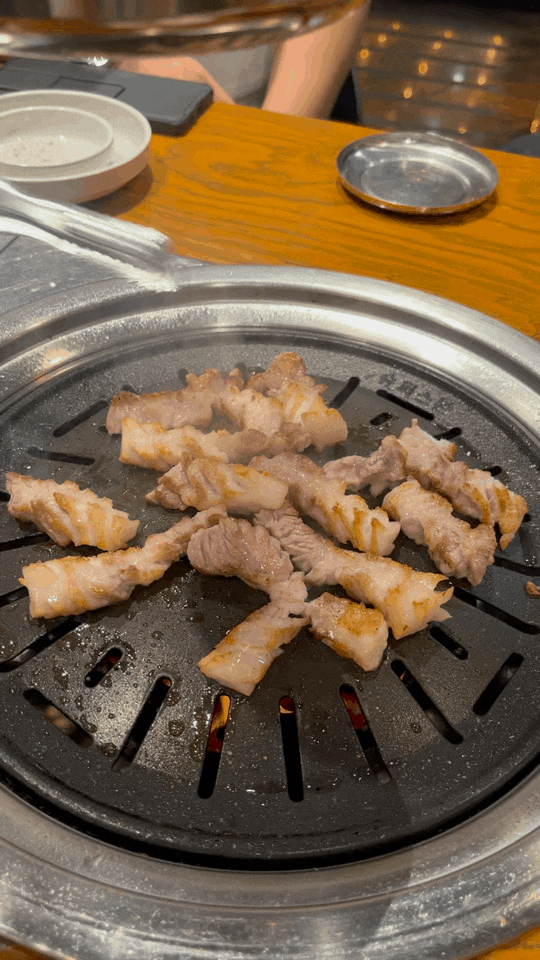  칠곡 삼겹살 맛집 고기굽는풍경 대구에서 즐기는 캠핑 바베큐 파티 학정동 야외테이블 고기집
