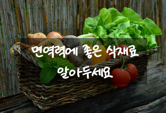  면역력에 좋은 식재료 알아두세요