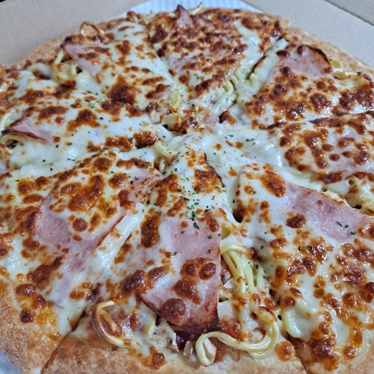  피자스쿨 가격은 올랐지만 여전히 가성비 최고 까르보네 피자