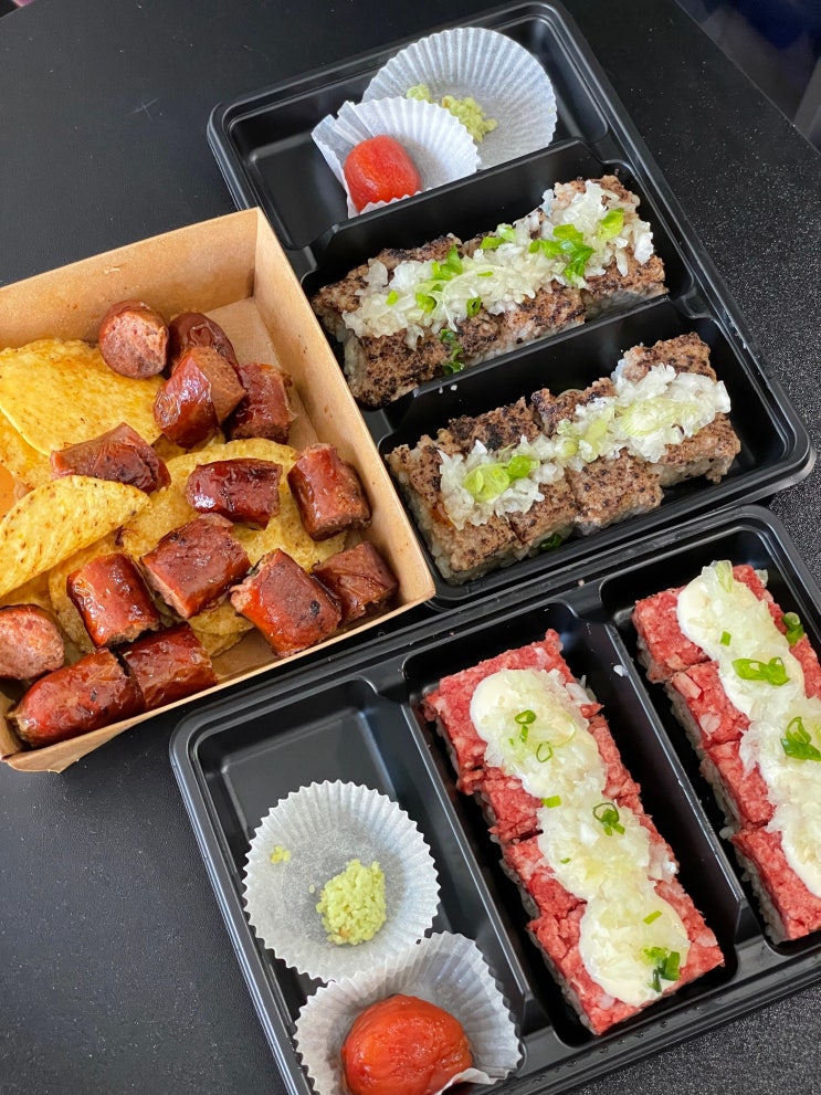  제주도 혼밥 포장 맛집 말고기연구소 특별한 말고기 초밥 후기