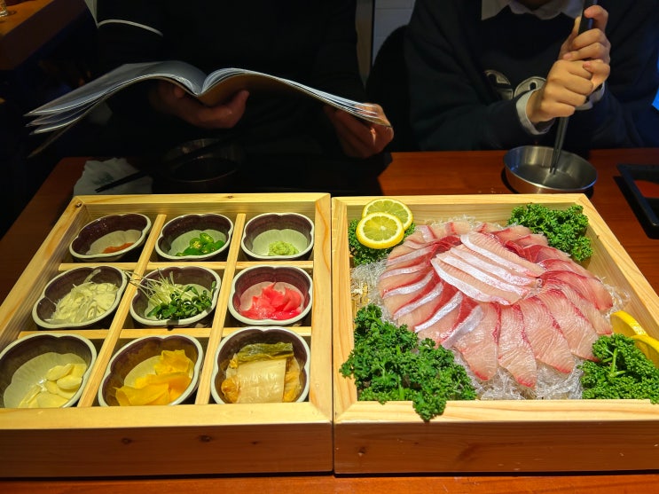  겨울 방어회 광주 대방어 맛집 첨단2지구 술집 시실리5도씨