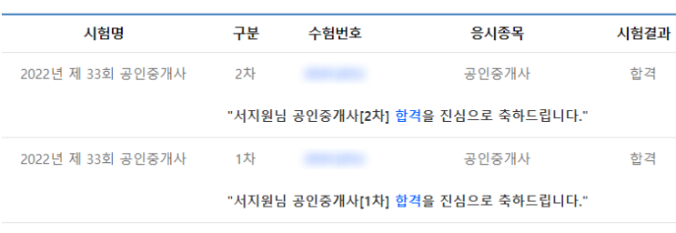  제33회 공인중개사 동차 합격/ 공인중개사 공부 방법