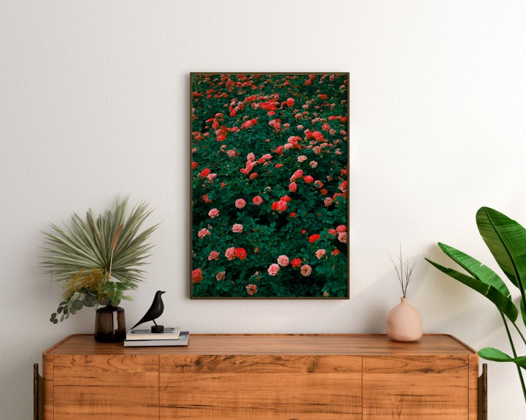 어디에도 없는 특별한 빈티지 장미 꽃 인테리어 포스터 액자 선물