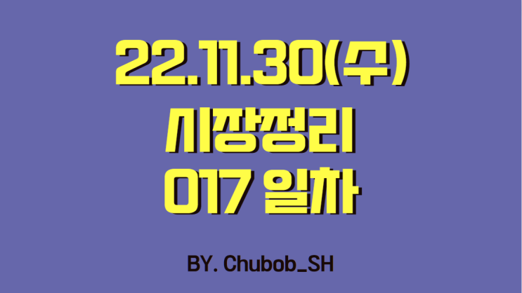  22.11.30(수) 시장정리 017일차