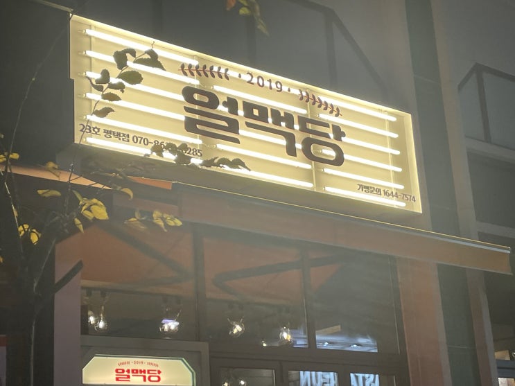  얼맥당 평택점 축구보기 좋은 소사벌 술집