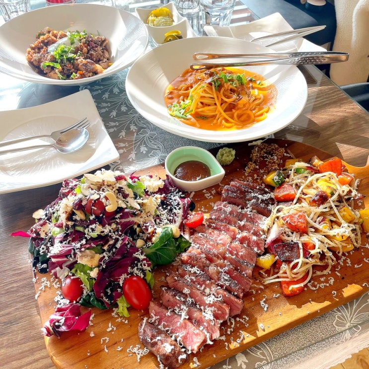  대전비래동맛집 [ 피아또지오 ] 데이트하기 좋은 한정수량 수비드 스테이크맛집