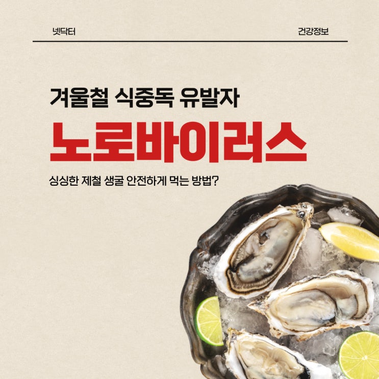 겨울식중독 유발자 '노로바이러스' 주의보! (생굴제철,해산물 안전하게 먹는 방법)