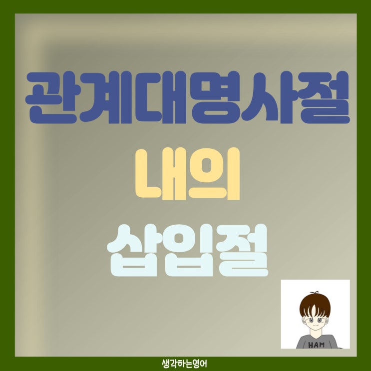 삽입절: 관계대명사절 내의 삽입절