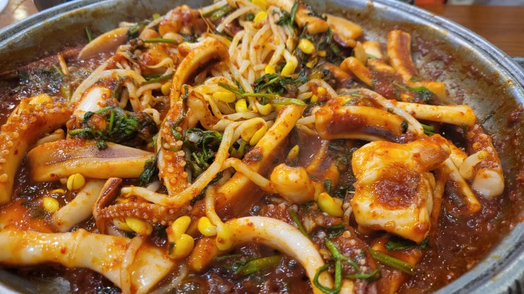  광명 아울렛 맛집 군산오징어, 매운맛으로 추위 타파!
