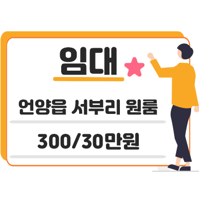 울산 울주군 언양읍 서부리 원룸 월세 300 / 30만원