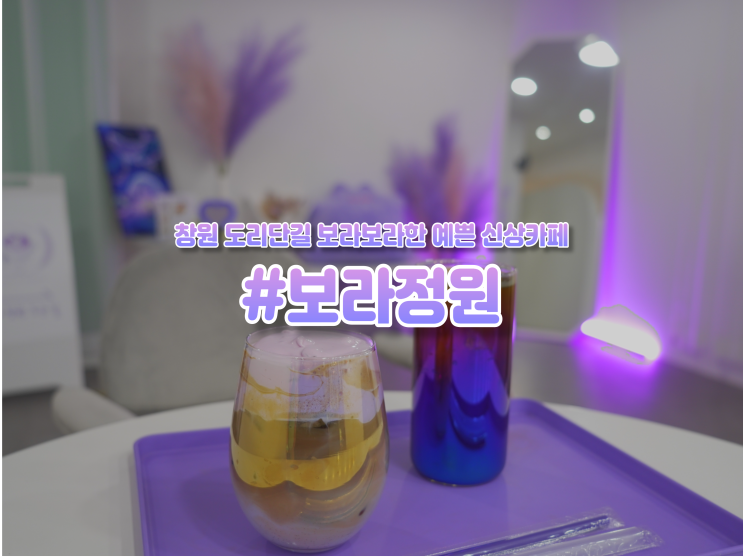  창원 도계동 책 읽기 좋은 "보라정원" 신상 디저트 카페