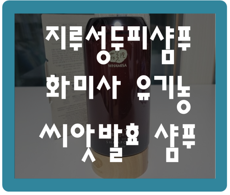  지루성두피샴푸 추천 화미사 유기농 씨앗발효 샴푸