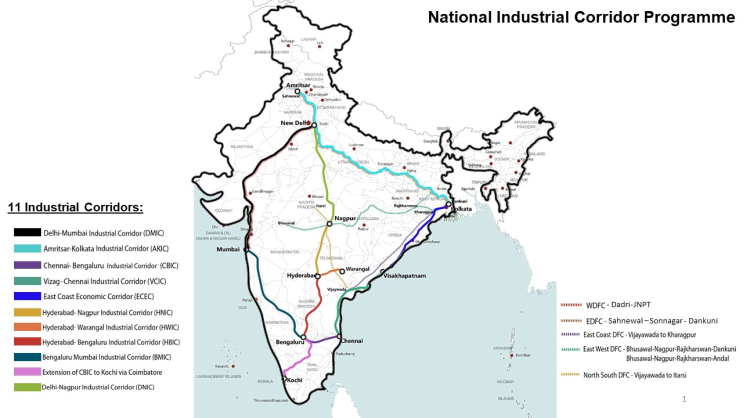 (인디샘 컨설팅) 인도의 국가 산업 회랑 계획(National Industrial Corridor Programme)개요