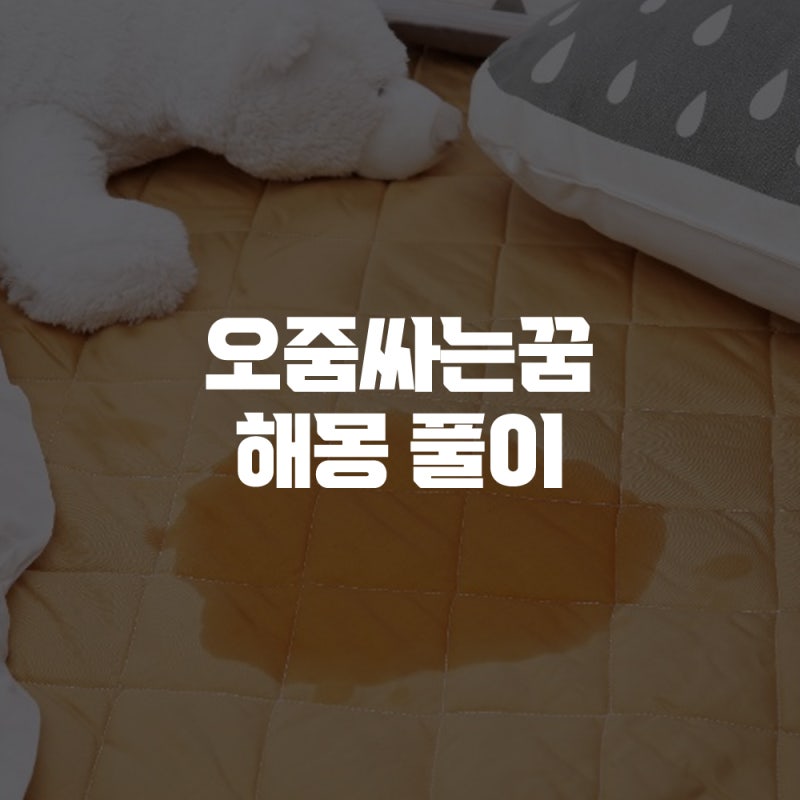 바지에 오줌싸는꿈 해몽 모음 애기가 시원하게