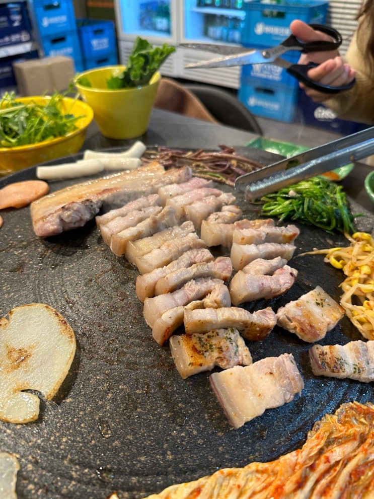  대전 괴정동 미나리 삼겹살 한민시장 맛집 다녀온 솔직 후기