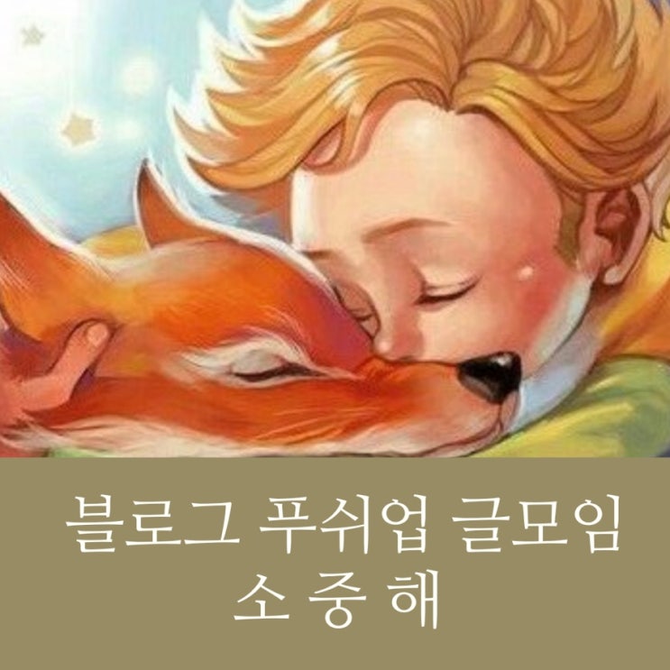  니가 글을 쓴다고? 블로그 푸쉬업 글모임 소중해