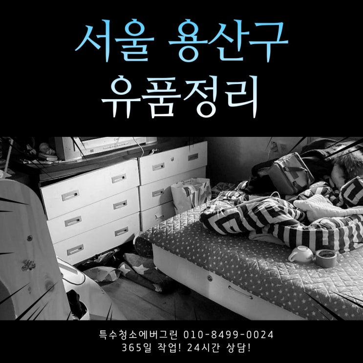 서울 용산구 고독사 유품정리 업체 특수청소 에버그린
