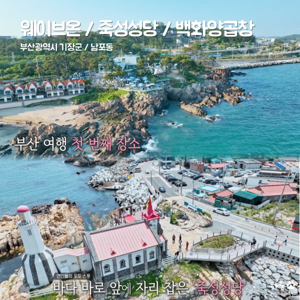  핑크라이 10화 하누 하늘 부산여행지 카페 웨이브온 커피/죽성성당/백화양곱창