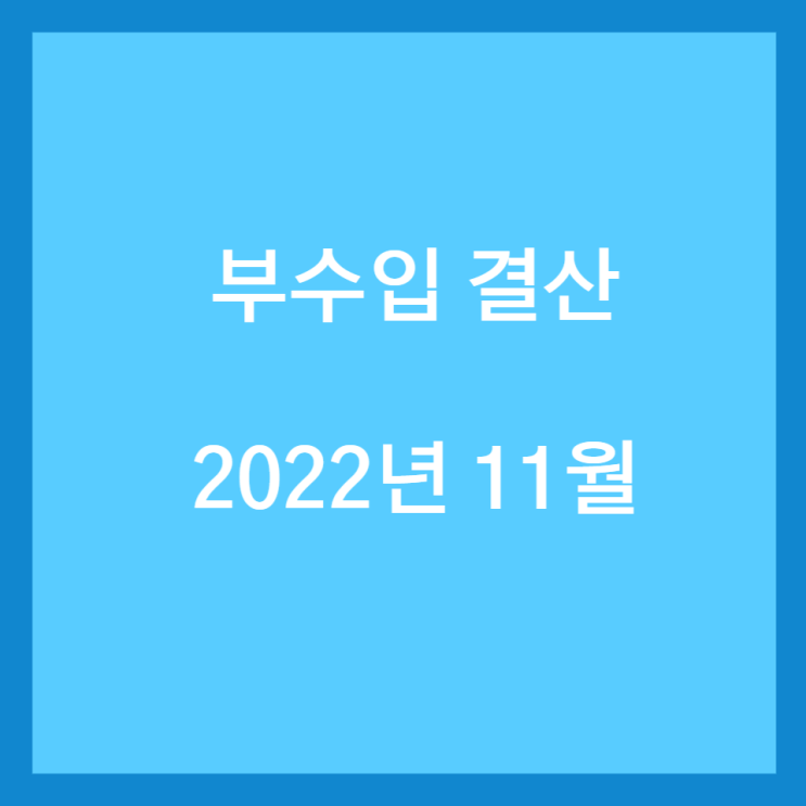  부수입 결산_2022년 11월