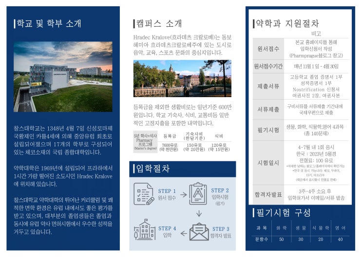 <유럽약대> 2023/24 찰스대학교 한국어/영어 팜플렛-약학과