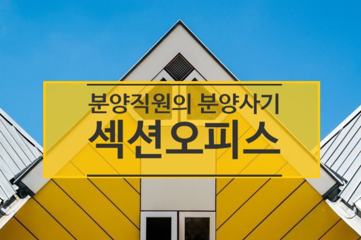  (분양직원의 분양사기) 섹션오피스 1금융권 대출80%확정!