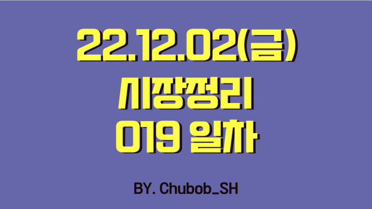  22.12.02(금) 시장정리 019일차