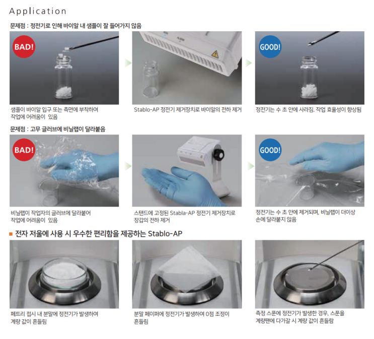 발란스 정전기 제거 / 정밀 저울 계량 정전기 / 정전기 발생 방지 / Static Electricity removal / Stablo-AP / 실험실 제전 / 실험실 정전기 방지