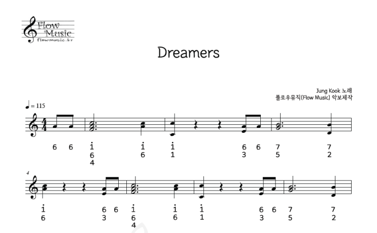  정국 - Dreamers (드리머스) 칼림바악보