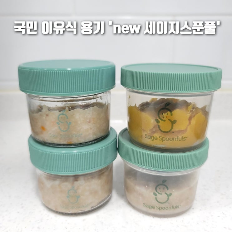  국민 이유식 용기 new 세이지스푼풀 (초기, 중기 이유식 사용기)