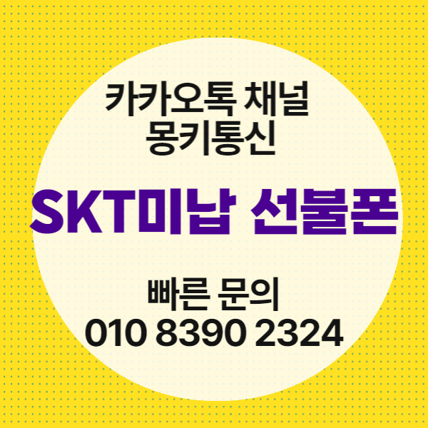  SKT 미납 선불폰 유심 개통 방법